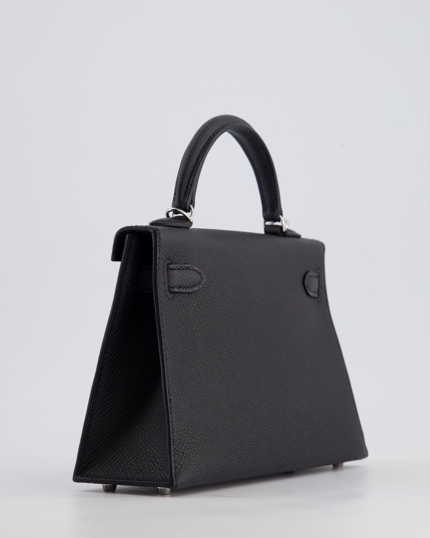 *SUPER RARE* Hermès Mini Kelly II 20cm Bag in Black Epsom Leather with Electrum Hardware