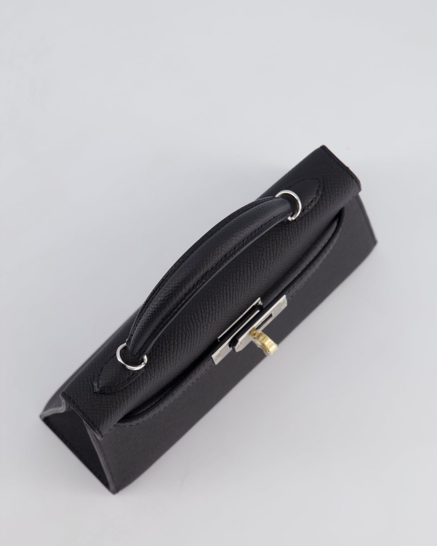 *SUPER RARE* Hermès Mini Kelly II 20cm Bag in Black Epsom Leather with Electrum Hardware