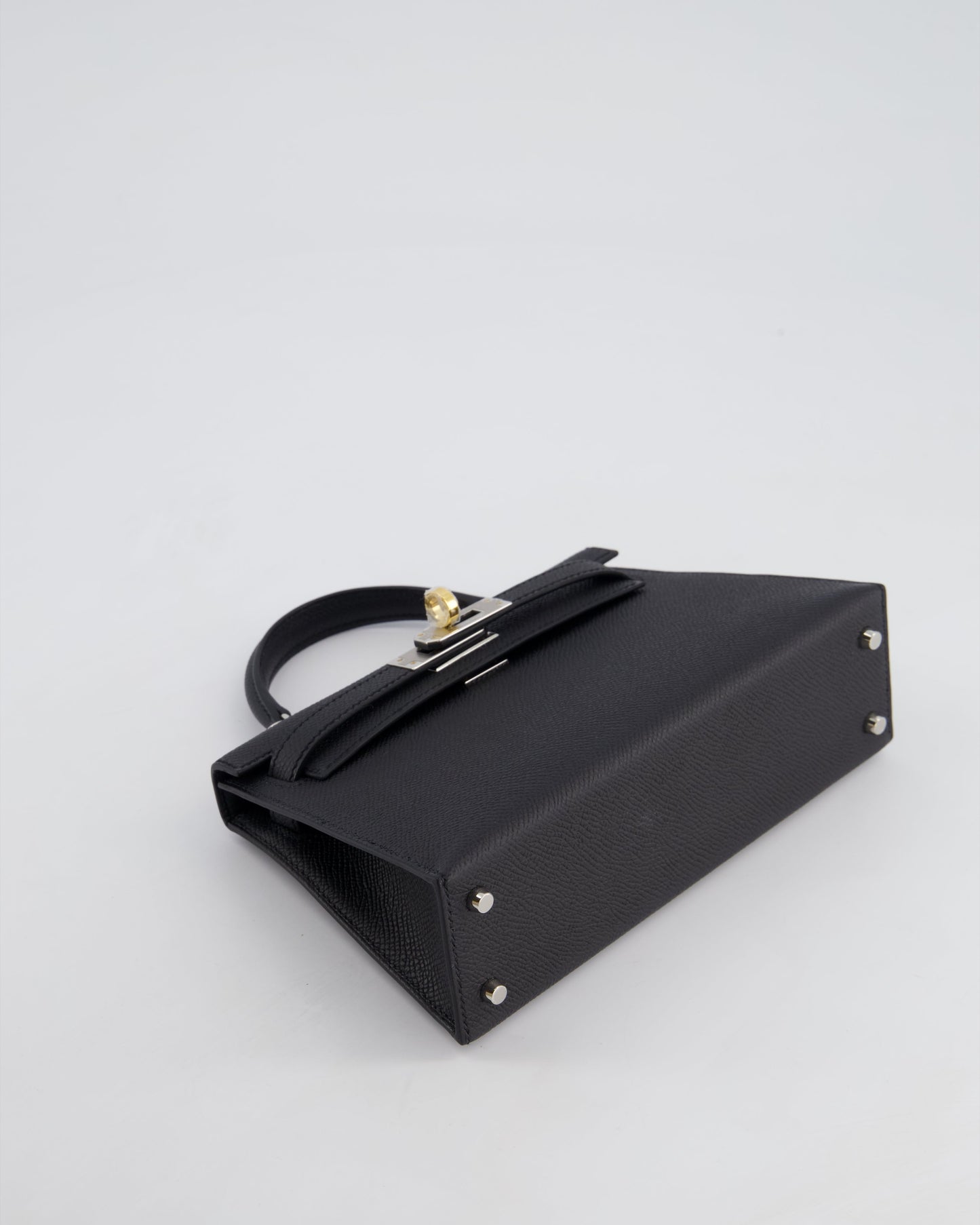 *SUPER RARE* Hermès Mini Kelly II 20cm Bag in Black Epsom Leather with Electrum Hardware