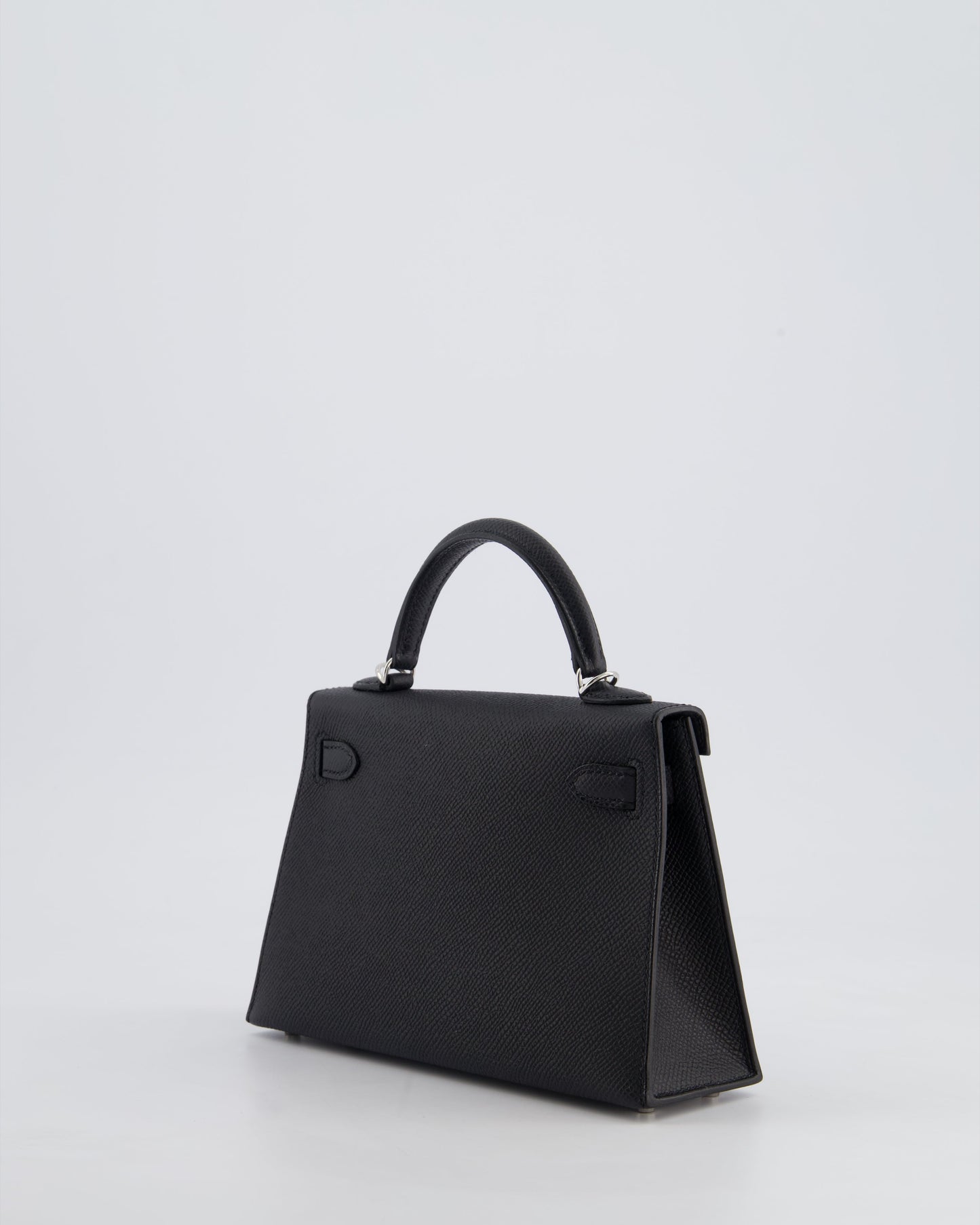 *SUPER RARE* Hermès Mini Kelly II 20cm Bag in Black Epsom Leather with Electrum Hardware
