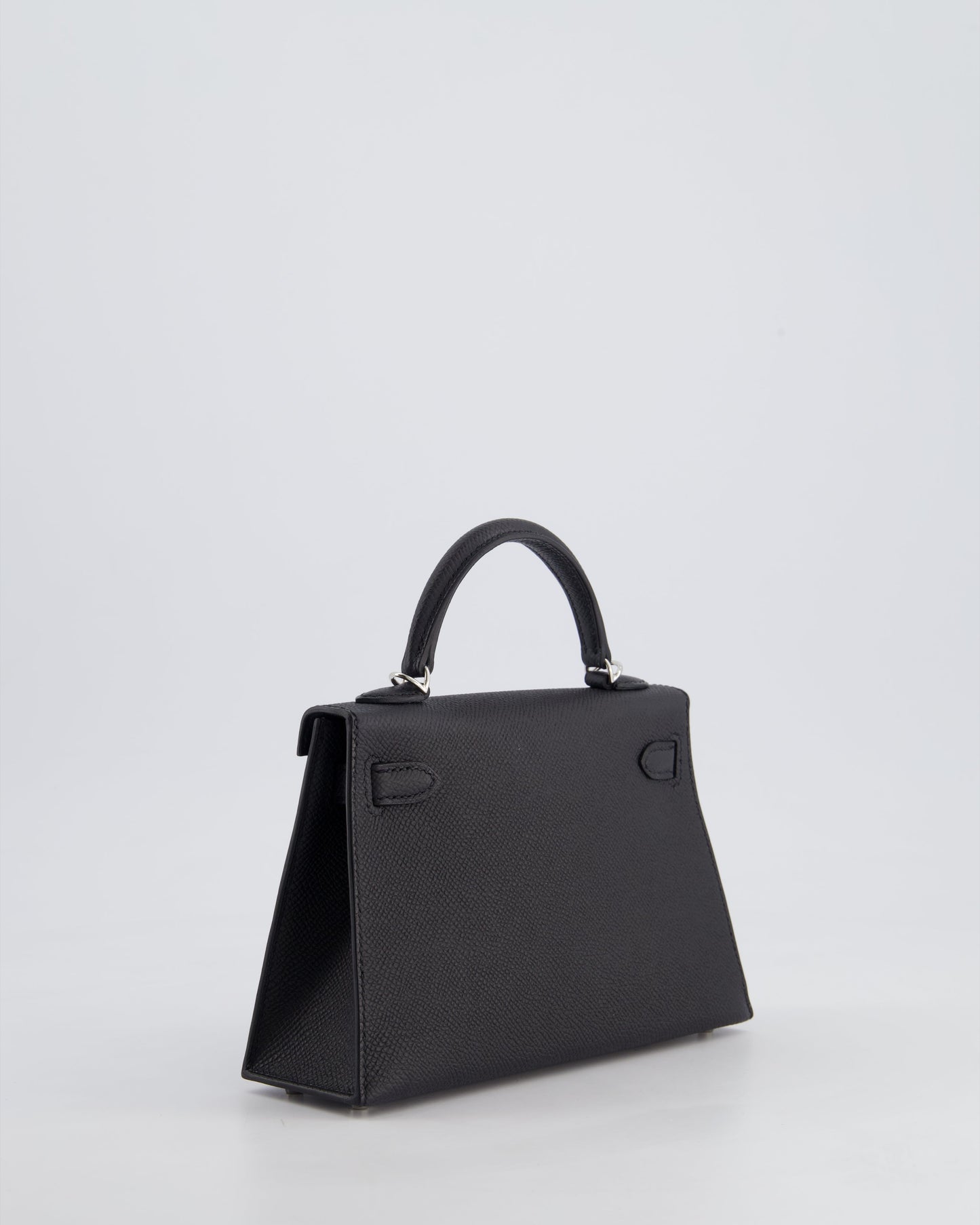*SUPER RARE* Hermès Mini Kelly II 20cm Bag in Black Epsom Leather with Electrum Hardware