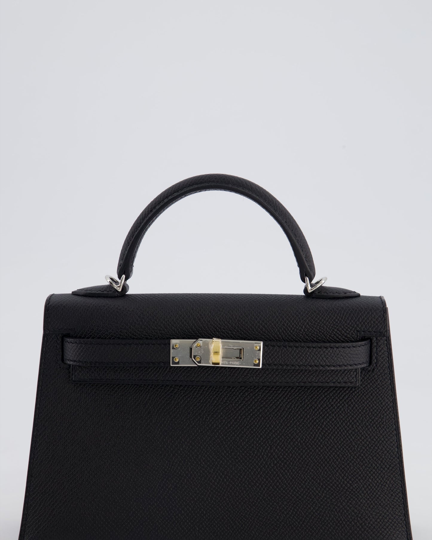 *SUPER RARE* Hermès Mini Kelly II 20cm Bag in Black Epsom Leather with Electrum Hardware
