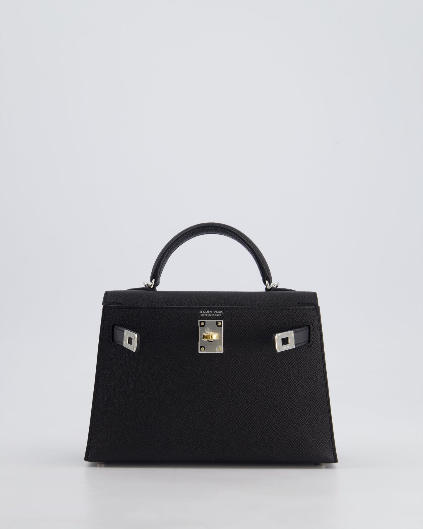 *SUPER RARE* Hermès Mini Kelly II 20cm Bag in Black Epsom Leather with Electrum Hardware