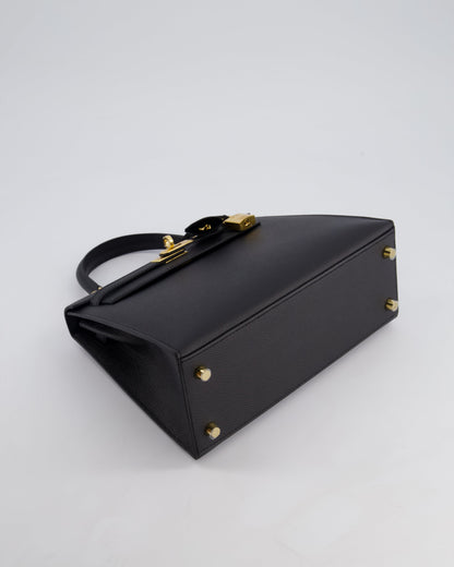 *HOLY GRAIL* Hermès Kelly 25cm Sellier Bag in Black Epsom Leather with Gold Hardware