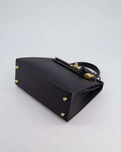 *HOLY GRAIL* Hermès Kelly 25cm Sellier Bag in Black Epsom Leather with Gold Hardware