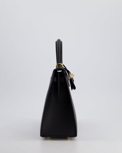 *HOLY GRAIL* Hermès Kelly 25cm Sellier Bag in Black Epsom Leather with Gold Hardware