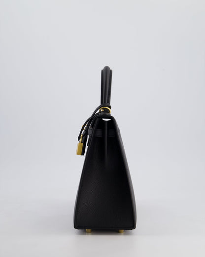 *HOLY GRAIL* Hermès Kelly 25cm Sellier Bag in Black Epsom Leather with Gold Hardware