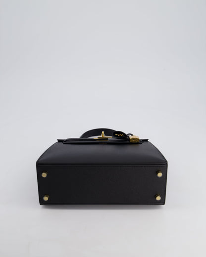 *HOLY GRAIL* Hermès Kelly 25cm Sellier Bag in Black Epsom Leather with Gold Hardware