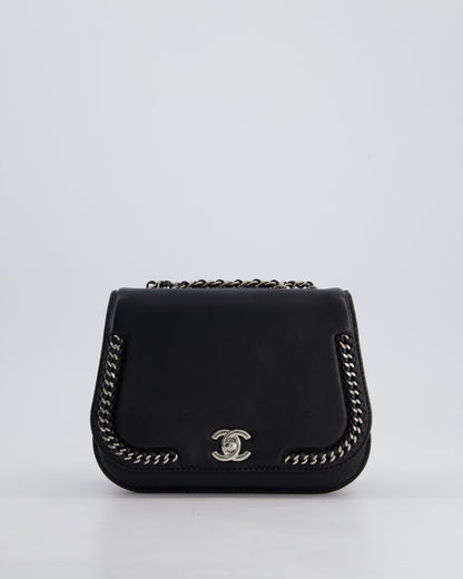 Chanel Braided Chic Flap Bag in Black Lambskin Leather with Silver Hardware