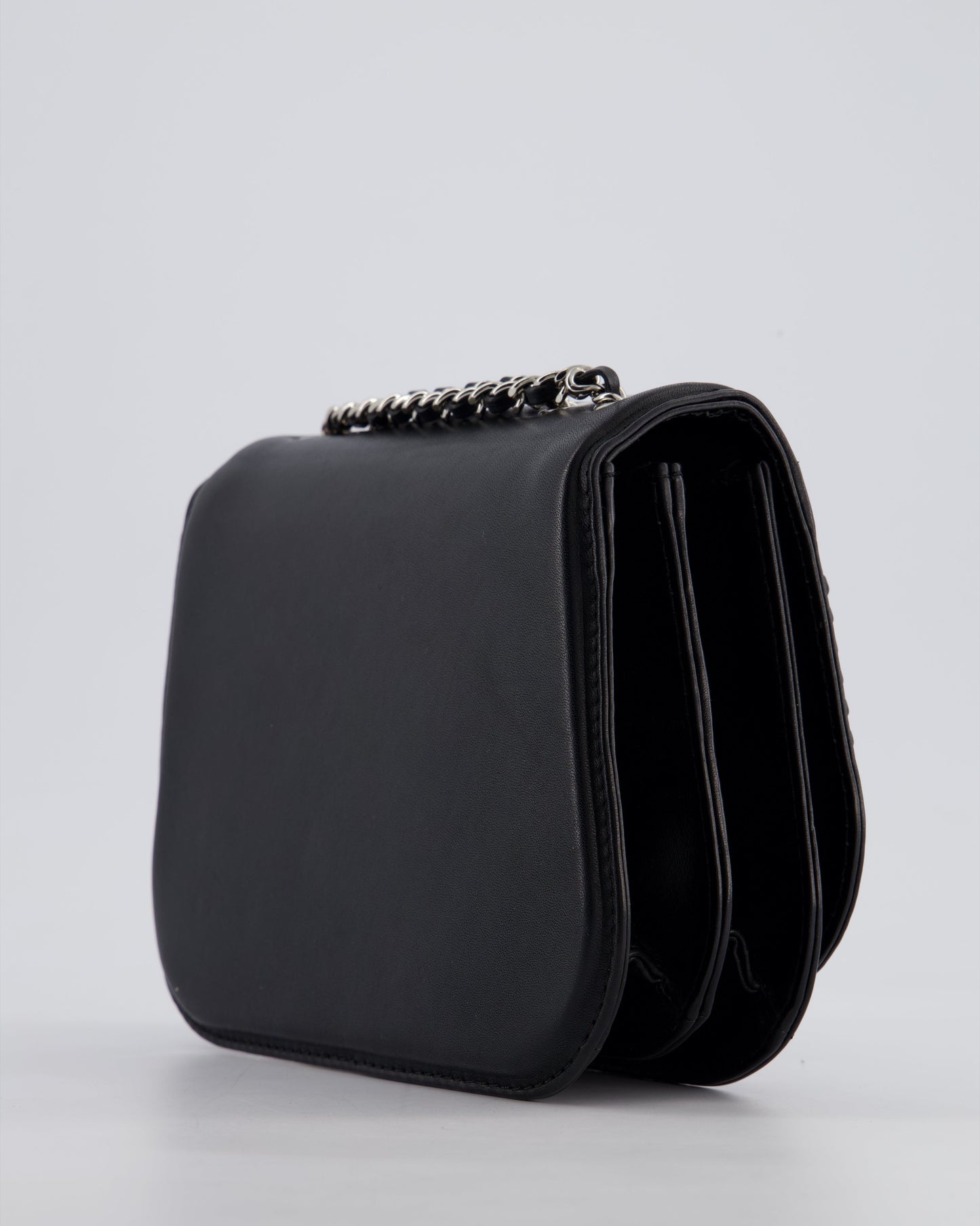 Chanel Braided Chic Flap Bag in Black Lambskin Leather with Silver Hardware