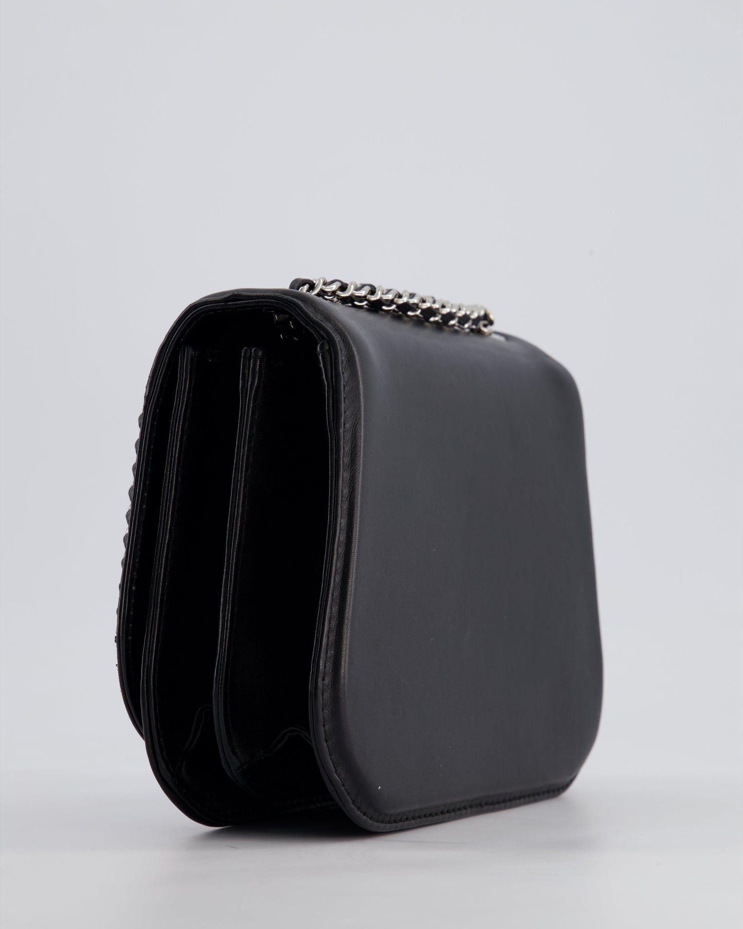 Chanel Braided Chic Flap Bag in Black Lambskin Leather with Silver Hardware