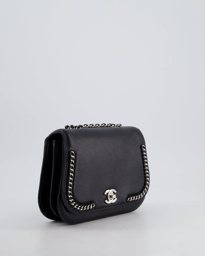 Chanel Braided Chic Flap Bag in Black Lambskin Leather with Silver Hardware
