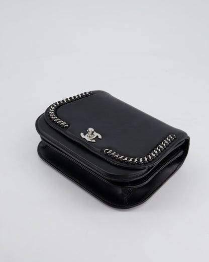 Chanel Braided Chic Flap Bag in Black Lambskin Leather with Silver Hardware