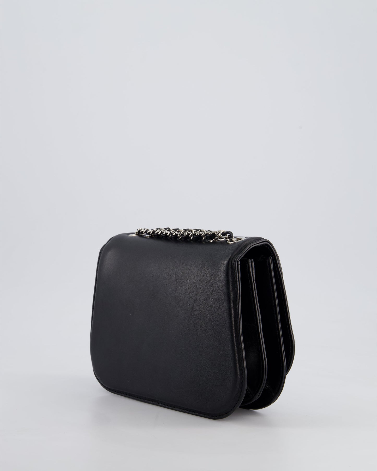 Chanel Braided Chic Flap Bag in Black Lambskin Leather with Silver Hardware