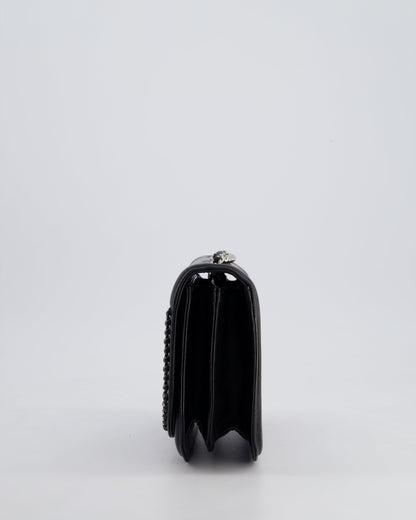 Chanel Braided Chic Flap Bag in Black Lambskin Leather with Silver Hardware