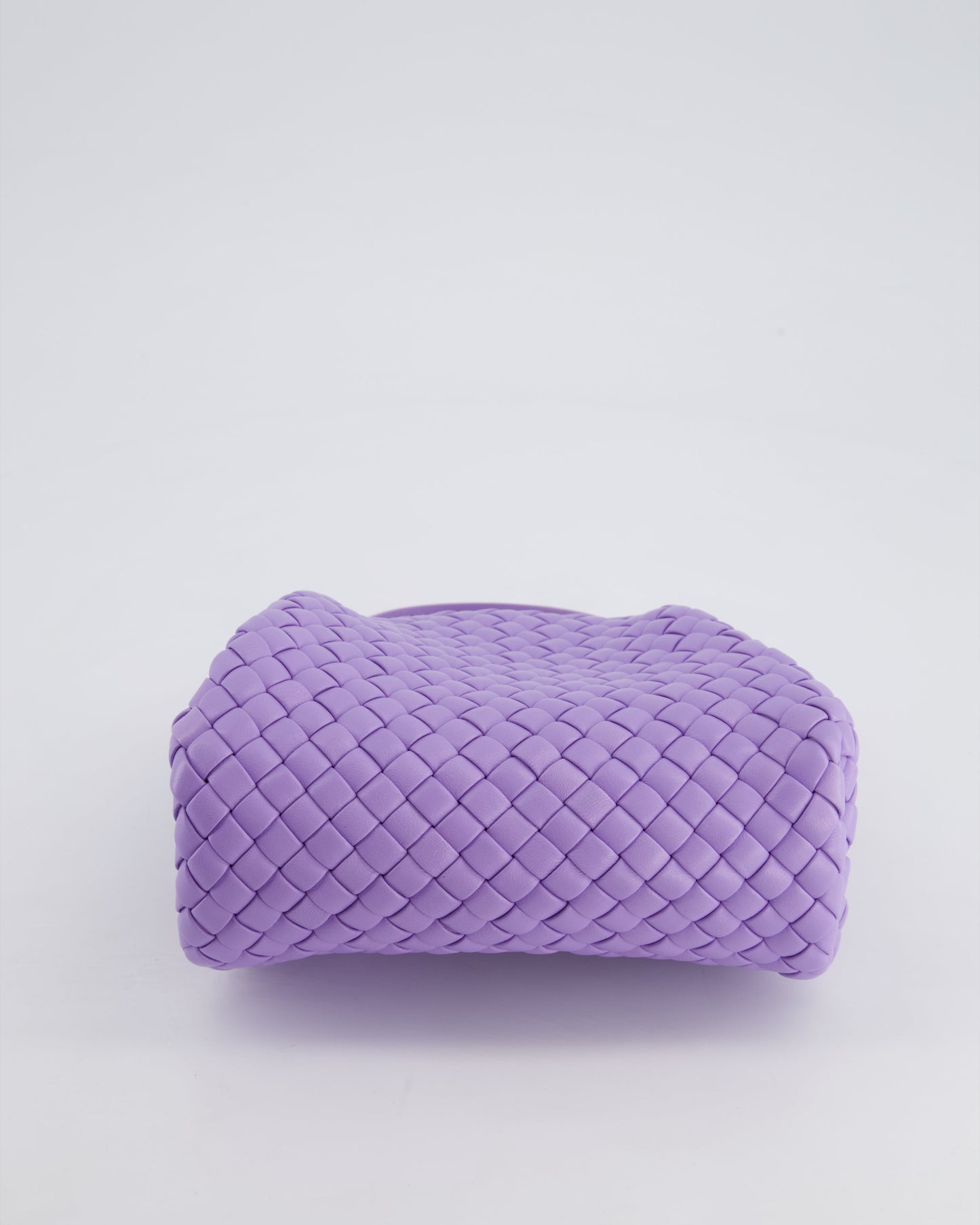 Bottega Veneta Pastel Purple Intrecciato Leather Top Handle Bag with Strap