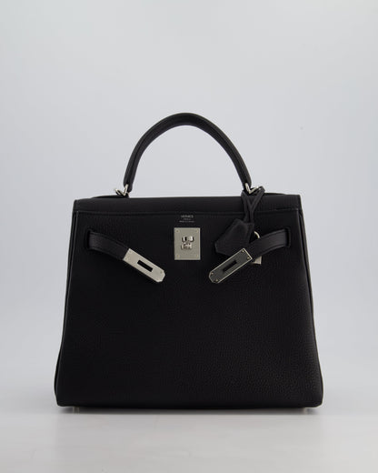 Hermès Kelly 28cm Retourne Bag in Black Togo Leather with Palladium Hardware