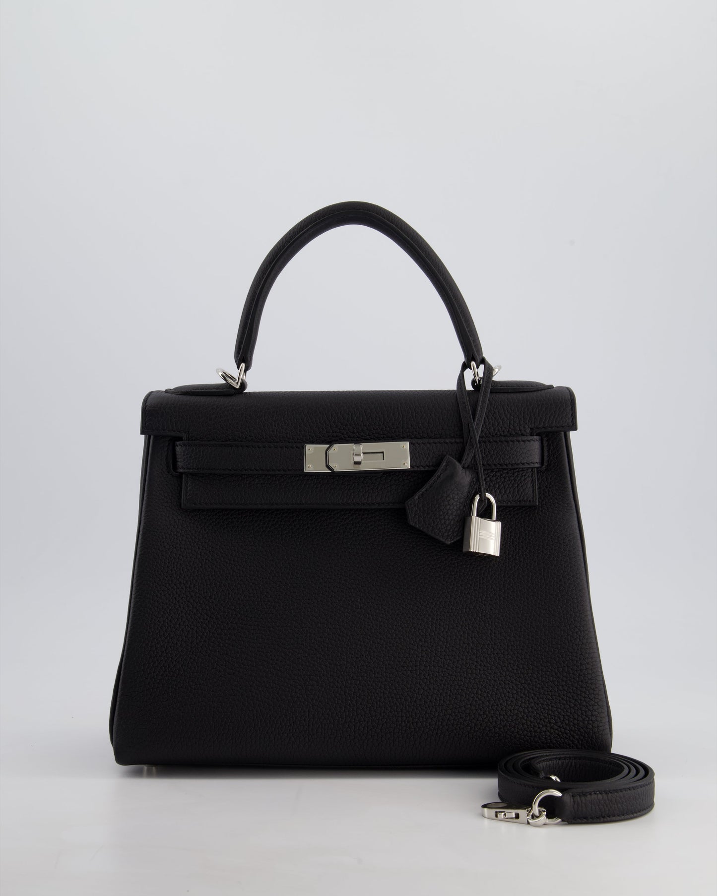 Hermès Kelly 28cm Retourne Bag in Black Togo Leather with Palladium Hardware