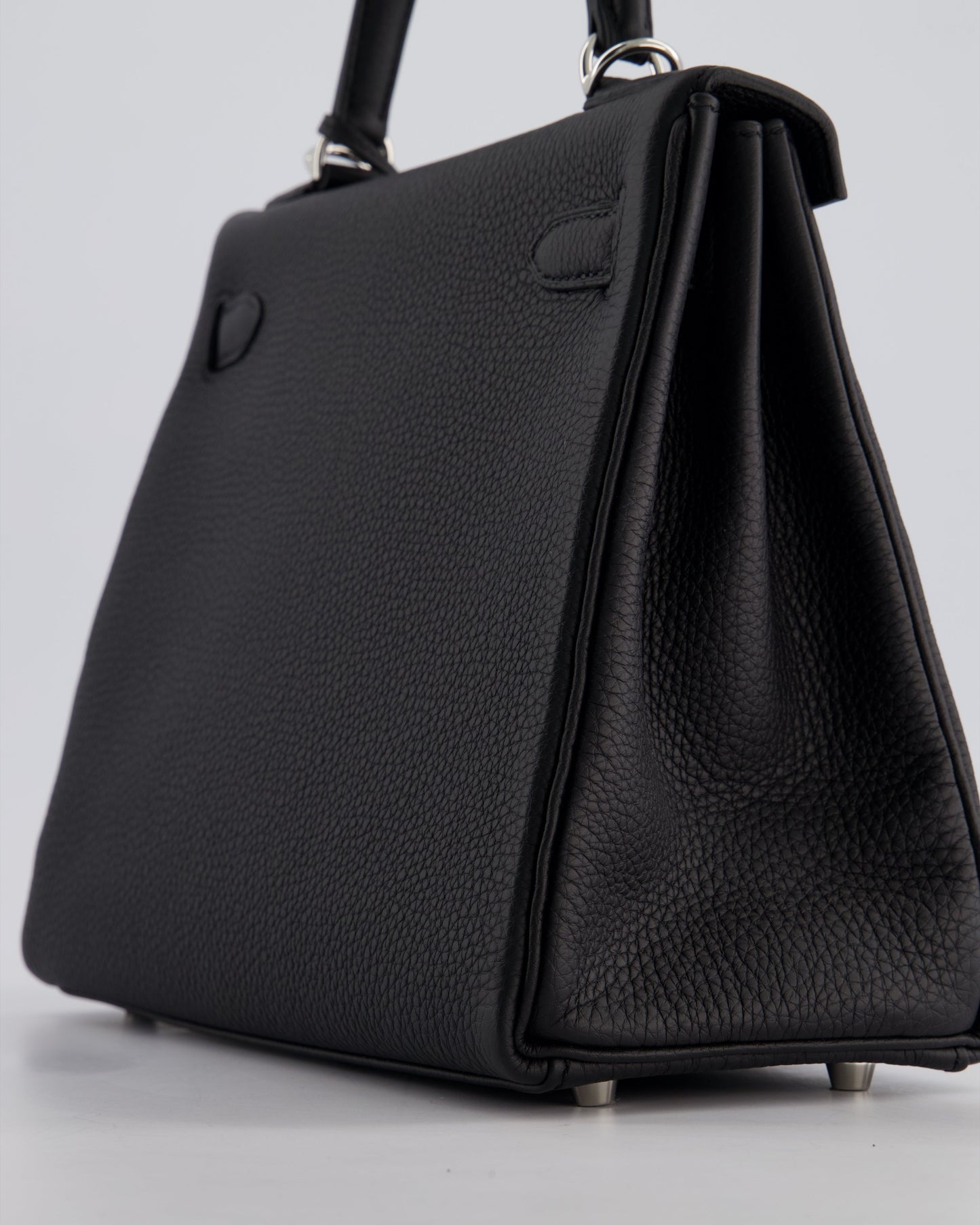 Hermès Kelly 28cm Retourne Bag in Black Togo Leather with Palladium Hardware