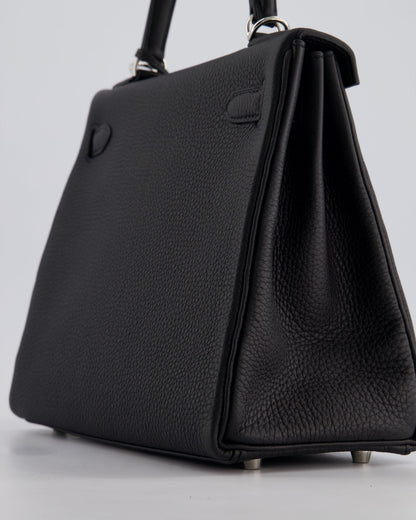 Hermès Kelly 28cm Retourne Bag in Black Togo Leather with Palladium Hardware