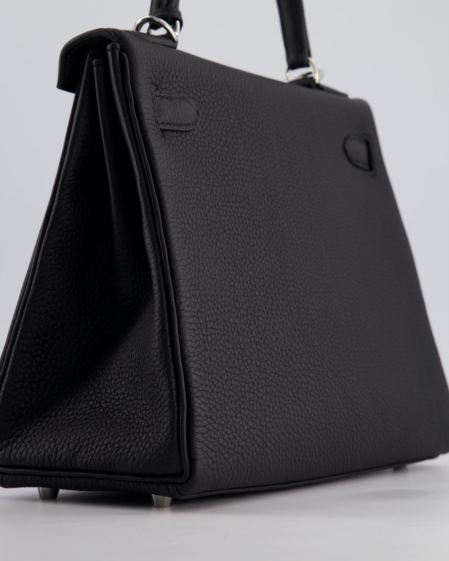 Hermès Kelly 28cm Retourne Bag in Black Togo Leather with Palladium Hardware