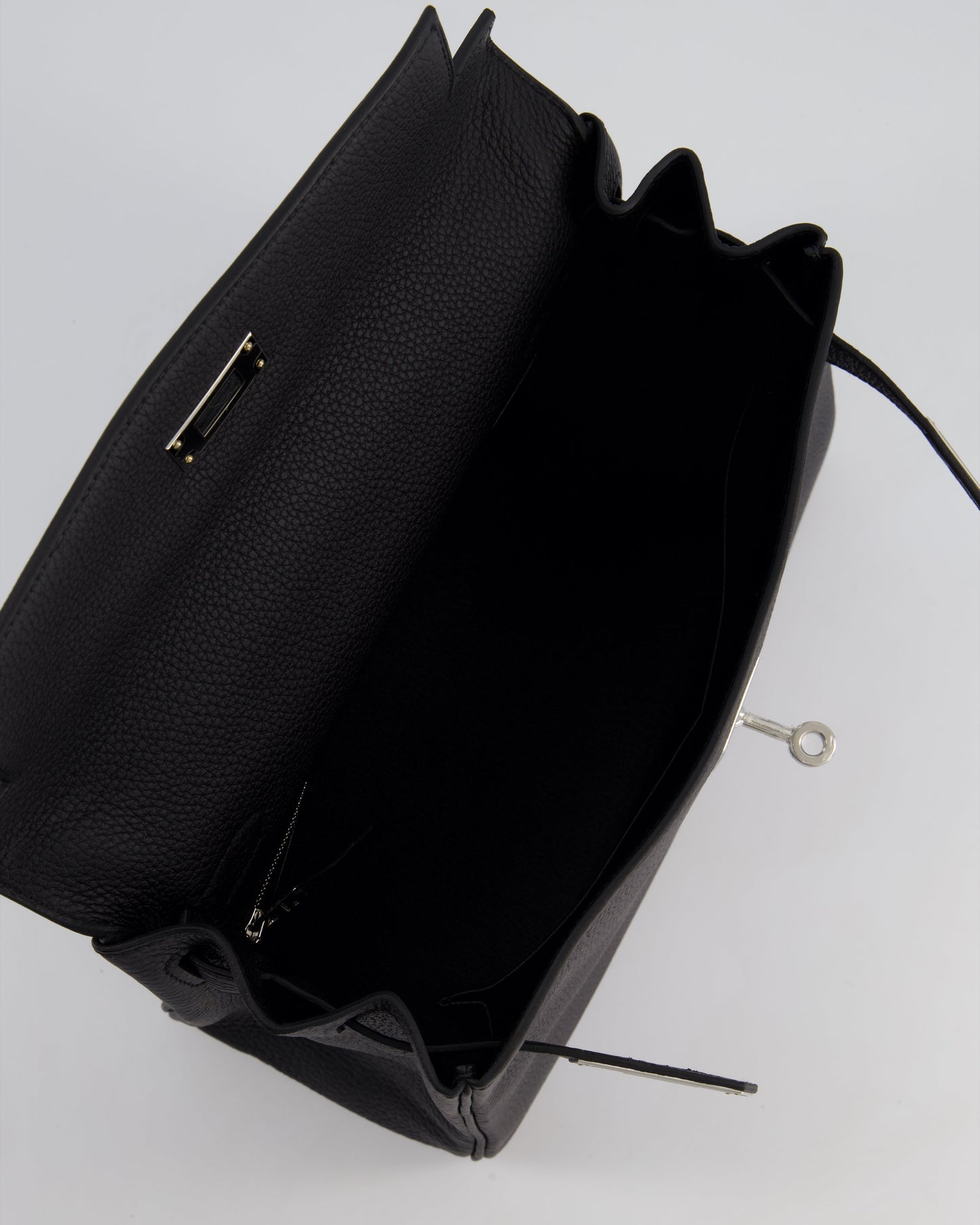 Hermès Kelly 28cm Retourne Bag in Black Togo Leather with Palladium Hardware