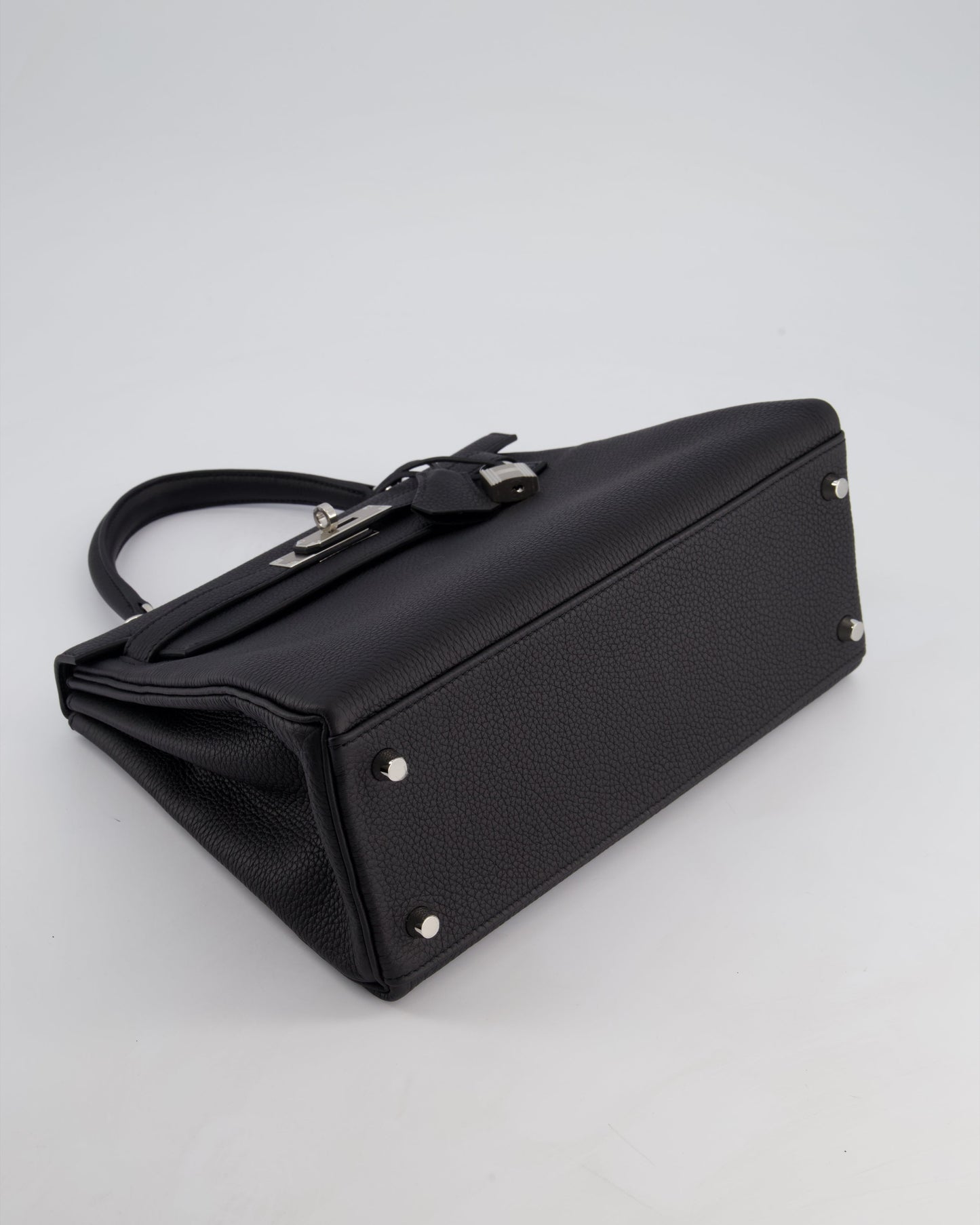 Hermès Kelly 28cm Retourne Bag in Black Togo Leather with Palladium Hardware