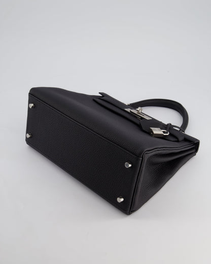 Hermès Kelly 28cm Retourne Bag in Black Togo Leather with Palladium Hardware