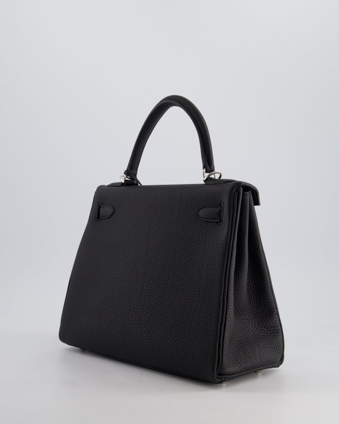 Hermès Kelly 28cm Retourne Bag in Black Togo Leather with Palladium Hardware