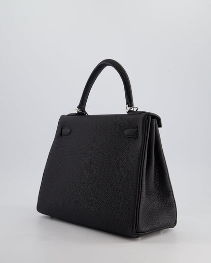 Hermès Kelly 28cm Retourne Bag in Black Togo Leather with Palladium Hardware
