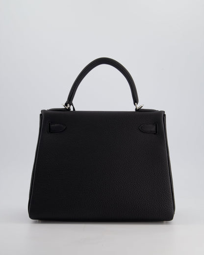 Hermès Kelly 28cm Retourne Bag in Black Togo Leather with Palladium Hardware
