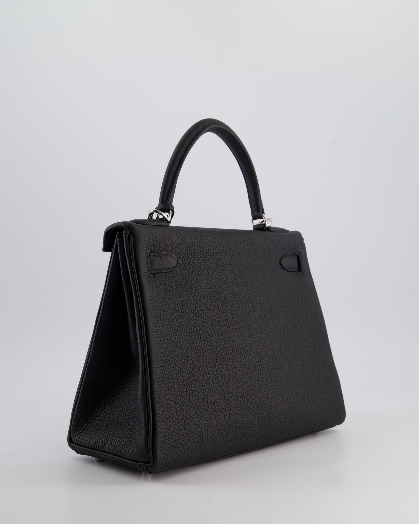 Hermès Kelly 28cm Retourne Bag in Black Togo Leather with Palladium Hardware