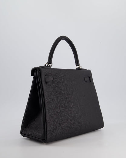 Hermès Kelly 28cm Retourne Bag in Black Togo Leather with Palladium Hardware