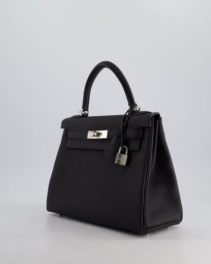 Hermès Kelly 28cm Retourne Bag in Black Togo Leather with Palladium Hardware