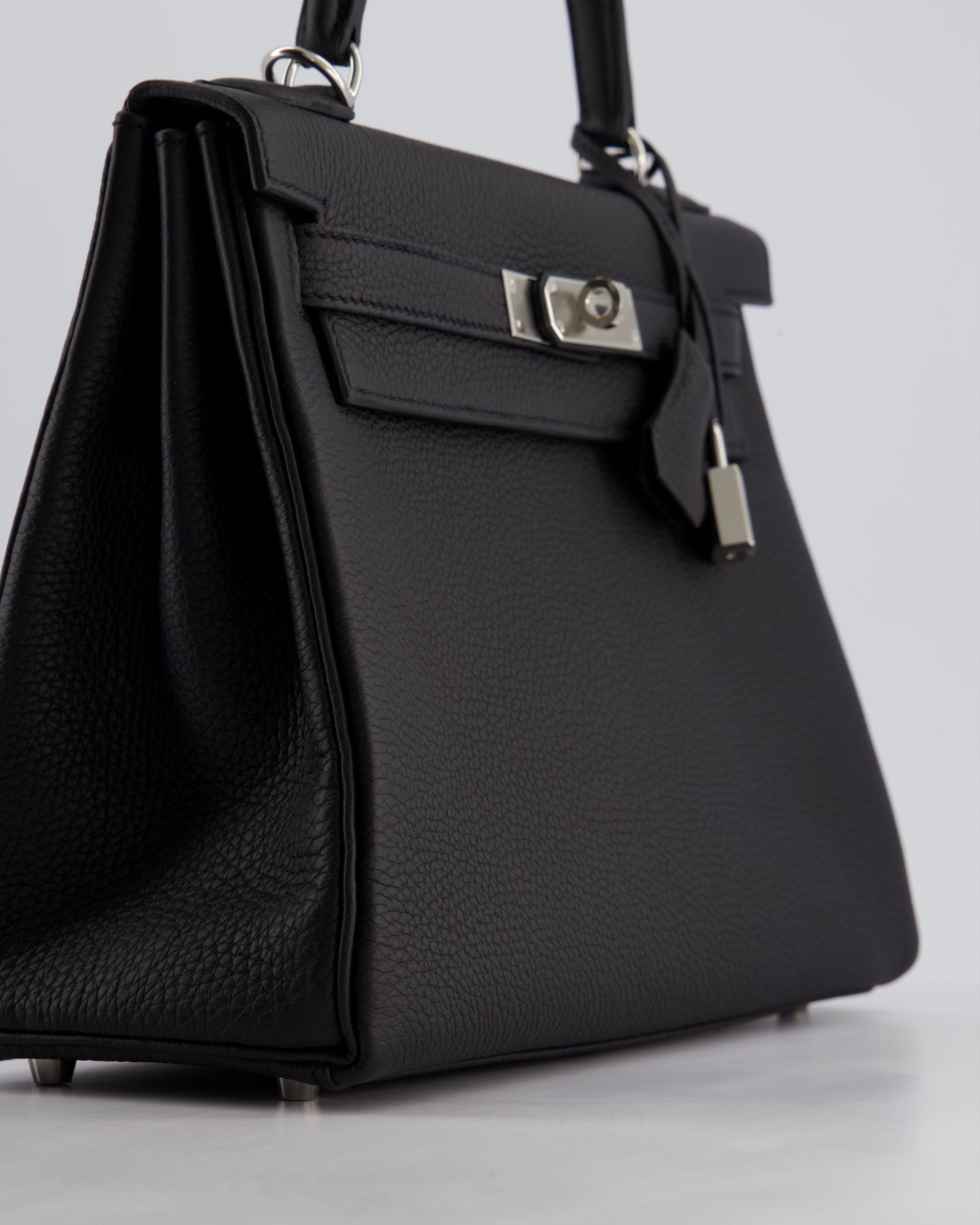 Hermès Kelly 28cm Retourne Bag in Black Togo Leather with Palladium Hardware