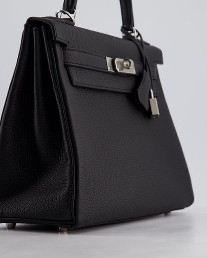 Hermès Kelly 28cm Retourne Bag in Black Togo Leather with Palladium Hardware