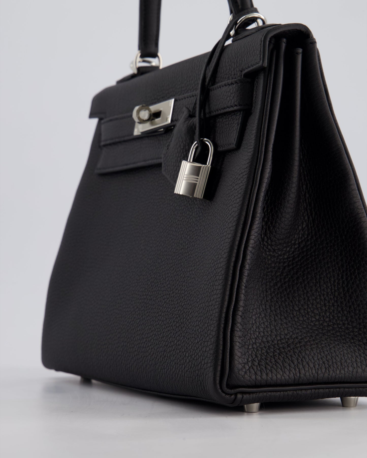 Hermès Kelly 28cm Retourne Bag in Black Togo Leather with Palladium Hardware