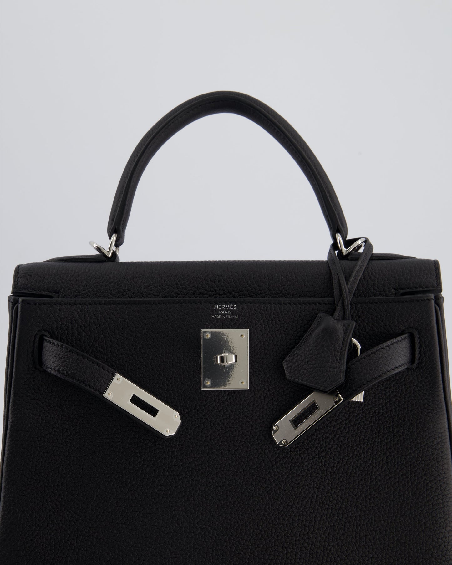 Hermès Kelly 28cm Retourne Bag in Black Togo Leather with Palladium Hardware