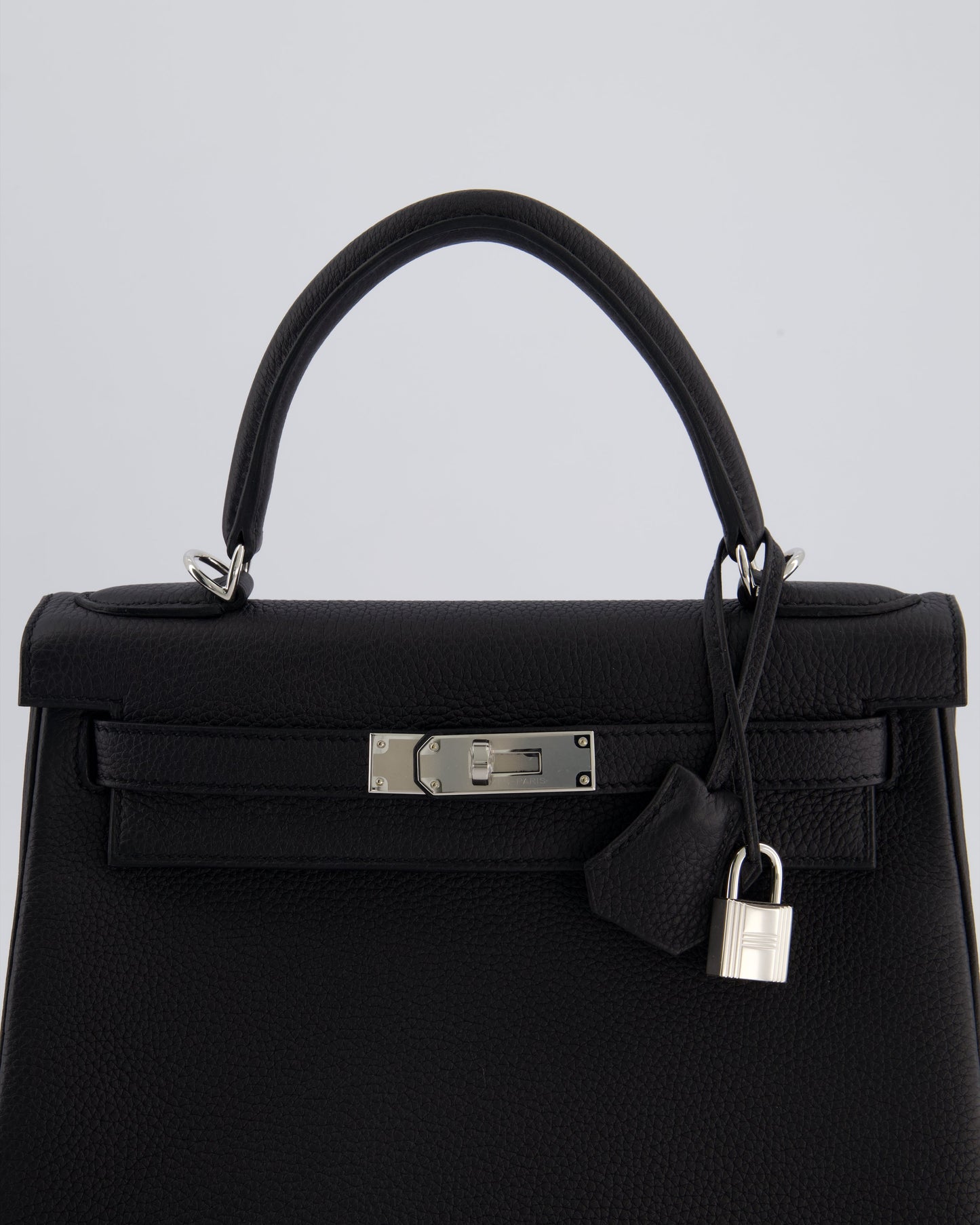 Hermès Kelly 28cm Retourne Bag in Black Togo Leather with Palladium Hardware