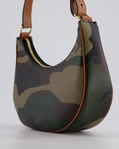 Celine Khaki Camouflage Ava Bag with Gold Hardware Bag