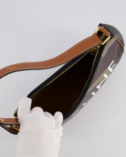 Celine Khaki Camouflage Ava Bag with Gold Hardware Bag