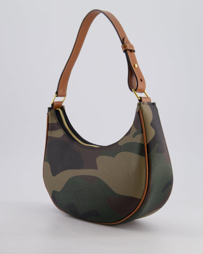 Celine Khaki Camouflage Ava Bag with Gold Hardware Bag