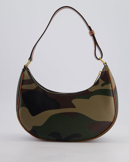 Celine Khaki Camouflage Ava Bag with Gold Hardware Bag
