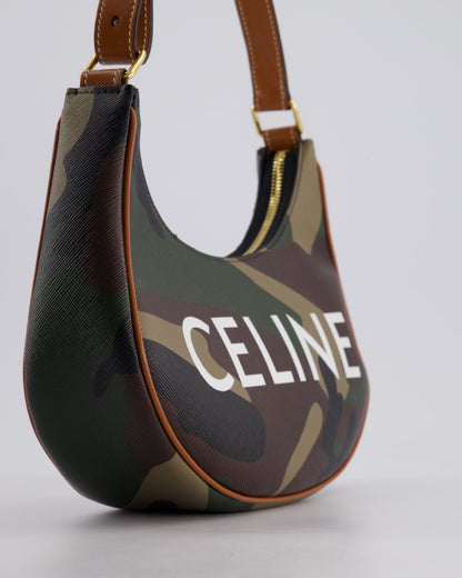 Celine Khaki Camouflage Ava Bag with Gold Hardware Bag