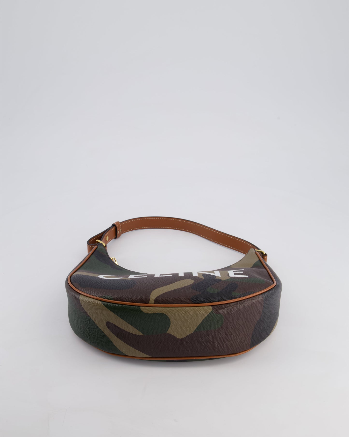 Celine Khaki Camouflage Ava Bag with Gold Hardware Bag