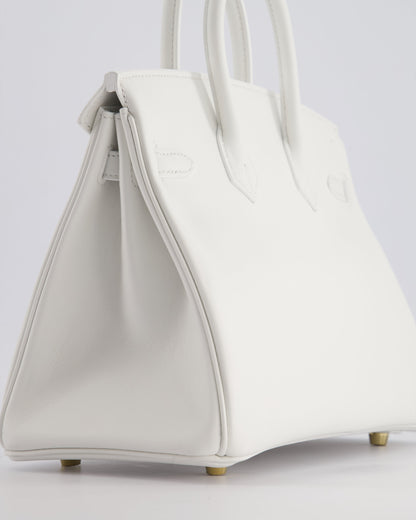 Hermès Birkin 25cm Bag in New White Swift Leather with Gold Hardware