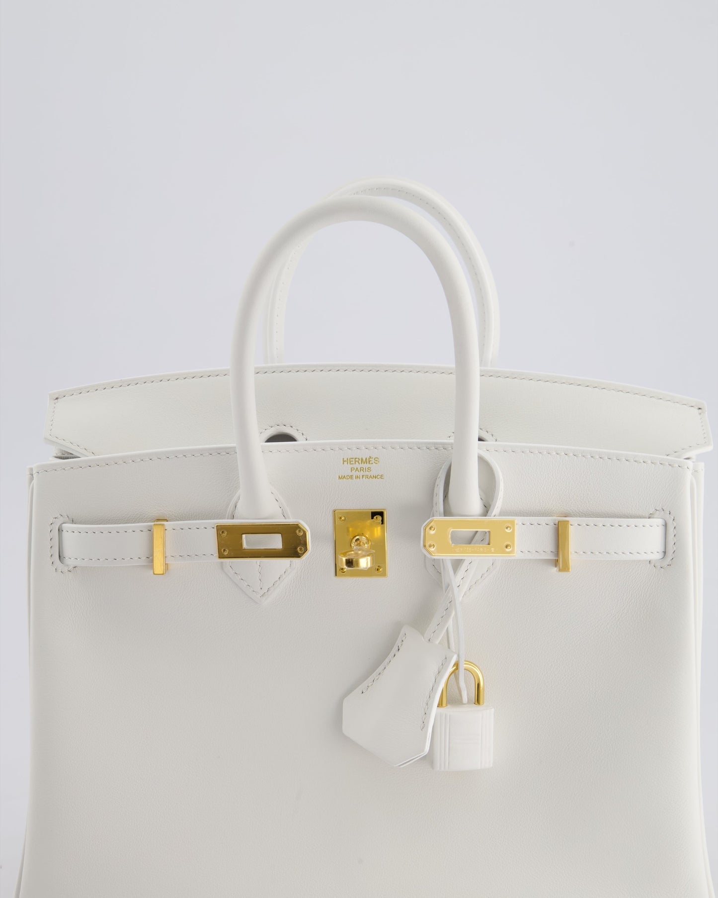 Hermès Birkin 25cm Bag in New White Swift Leather with Gold Hardware