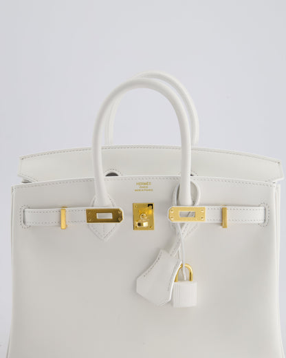 Hermès Birkin 25cm Bag in New White Swift Leather with Gold Hardware