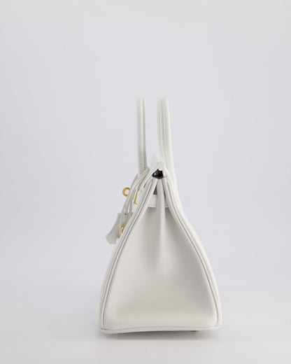 Hermès Birkin 25cm Bag in New White Swift Leather with Gold Hardware
