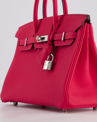 *RARE* Hermès Birkin 25cm Bag in Rose Mexico Togo Leather with Palladium Hardware